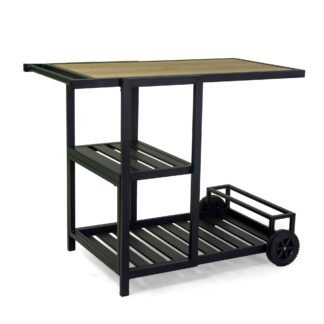 Carrello alluminio Idaho antracite top SPC naturale cm100x54h81