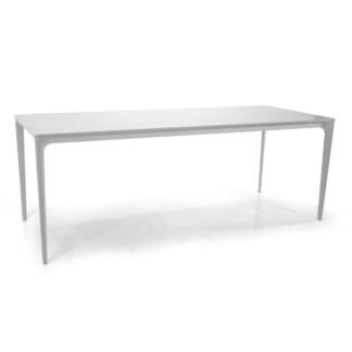 Tavolo alluminio Bakersfield top pietrasinterizzata bianco cm200x80h73