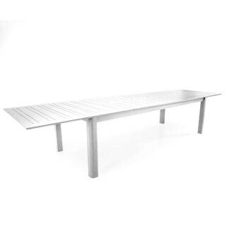 Tavolo alluminio allungabile Salomon bianco cm266/331/396x110h75