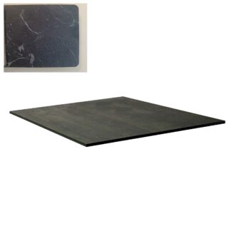 Top tavolo hpl effetto marmo nero quadro cm69x69x1