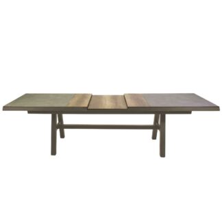 Tavolo alluminio Riverside allungabile tortora hpl cm243/303x102h77