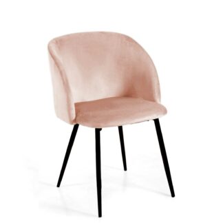 Poltrona velluto Ruby crema struttura nero