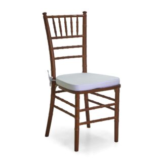 Sedia legno chiavari noce c/cuscino cm40x40h43/92