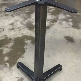 Base tavolo acciaio top ghisa antracitecm55x55h73