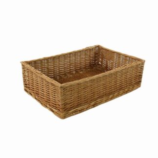 Cesta espositore vimini dritta rettangolare cm60x40h17