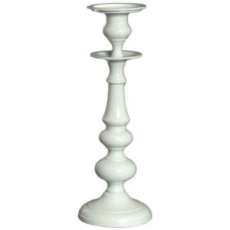 Portacandele alluminio bianco 1p cmø13h37