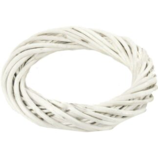 Coroncina vimini bianco 5''cmø12,5