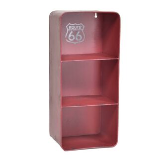 Mensola metallo bristol rosso 3 piani rettangolare cm19,5x15h44,5