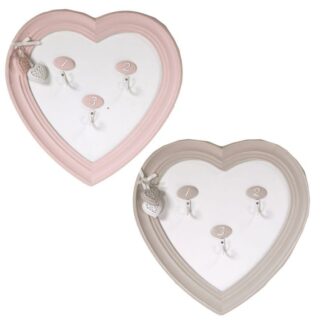 Portachiavi cuore 3 posti 2 ass cm30x30x2