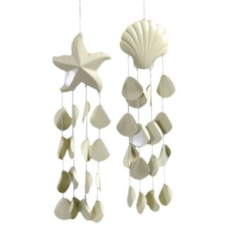 Campanello metallo conchiglia e stella 2 assortiti cm14x1h59