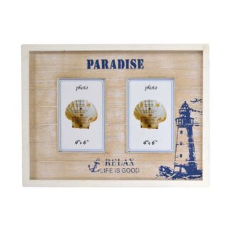 Portafoto mare muro beige multiplo 2p rettangolare cm35,5x2h27