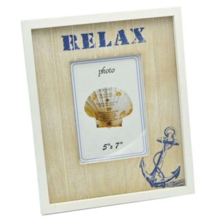 Portafoto mare da tavolo beige rettangolare cm25x2,5h30,5