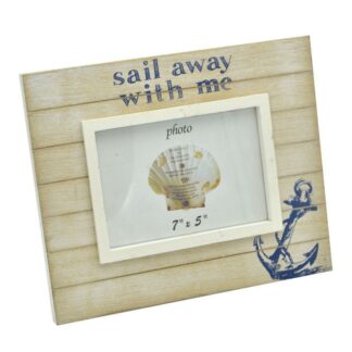 Portafoto mare da tavolo beige rettangolare cm25xh15x1