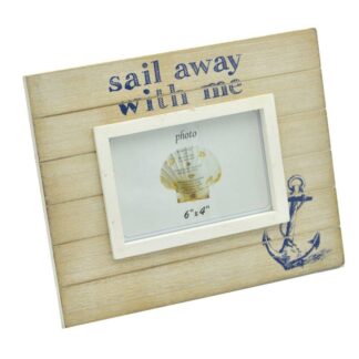 Portafoto mare da tavolo beige rettangolare cm26x2h21