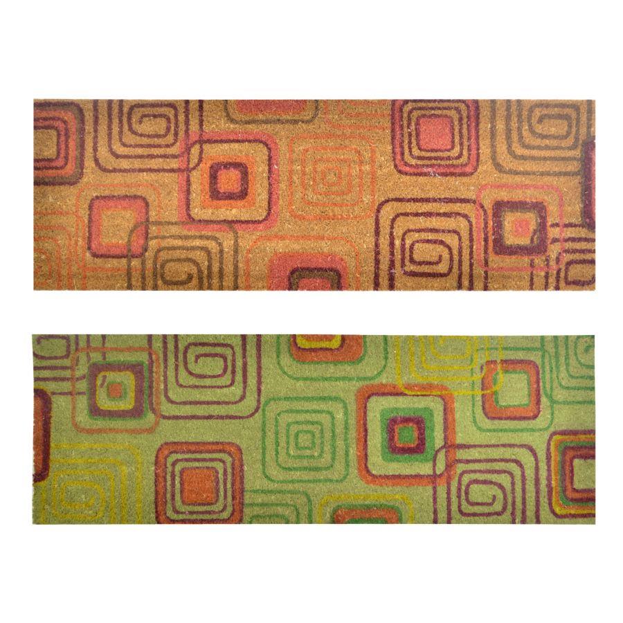 Zerbino cocco cm40x120x1,5 quadri 2 assortiti