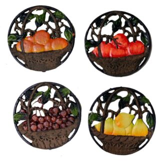 Sottopentola ghisa ceste frutta 4 assortiti tondo cmø18h1,7