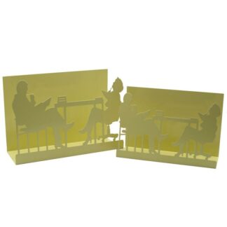 Portariviste metallo sagome 1-2 crema cm35x12h24