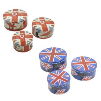 Scatola metallo 1-3 english tonda 2ass cmø20xh25x6