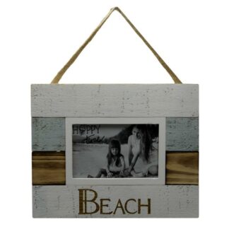 Portafoto muro mare legno beach rettangolare cm27x2h22