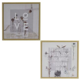 Quadro stampa scritte 2 assortiti cm60x60x3