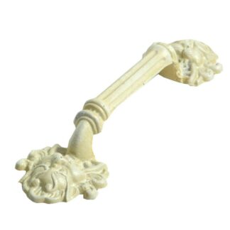 Maniglia ghisa leone crema cm24x4h6
