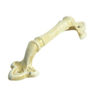 Maniglia ghisa punta crema cm20x4,5h4