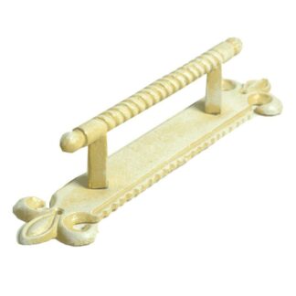 Maniglia ghisa giglio crema alta cm6x5,5h27