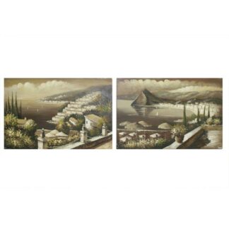 Quadro dipinto paesaggio vista mare 2 assortiti cm60x90
