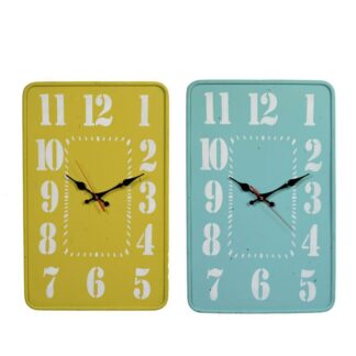 Orologio metallo rettangolare 2 assortiti cm32,5x50x3,5