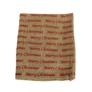 Sacchetto juta scritte rosso cm15xh20x0,5