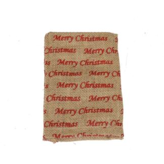 Sacchetto juta scritte rosso cm10xh15x0,5