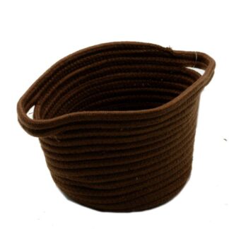 Cestina tessuto marrone tondo cmø22h15
