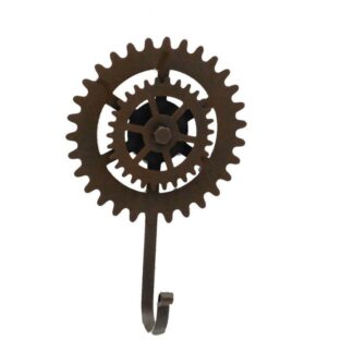 Appendino metallo 1 posto marrone arrugginito cm15x24x5,5