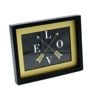 Portafoto da tavolo legno oro/nero cm23,5x2,5h19