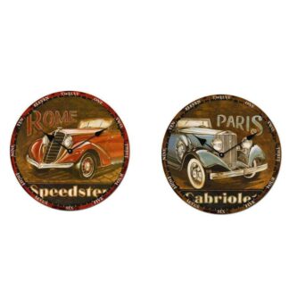 Orologio legno mdf cmø50 rome paris tondo 2 assortiti