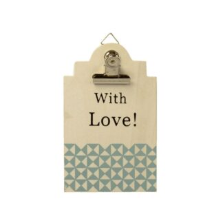 Portamemo legno love cm10,5x3h16