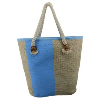 Borsa paglia africa azzurro cm45x15h42