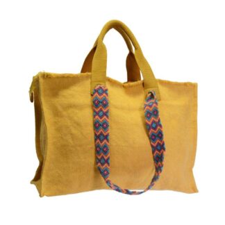Borsa juta giallo cm46xh32x14
