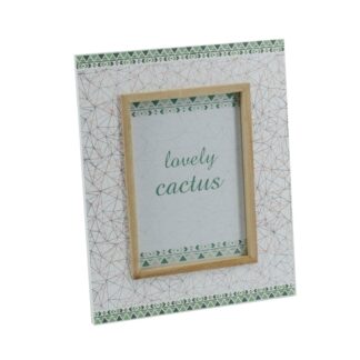 Portafoto da tavolo legno cactus rettangolare cm22x1h27