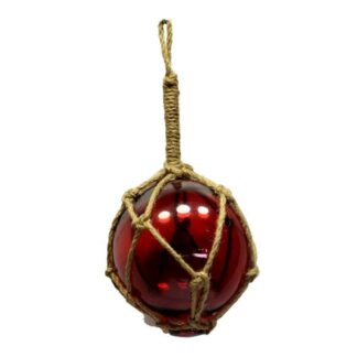 Corda con pallina vetro rosso cmø10