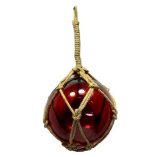 Corda con pallina vetro rosso cmø12,5