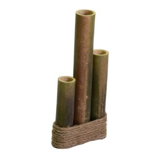 Portacandele legno tronco 3p ovale cm14x5h16/21/31