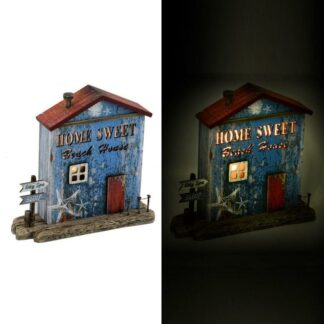 Casa legno stella con led cm22x6,5h21