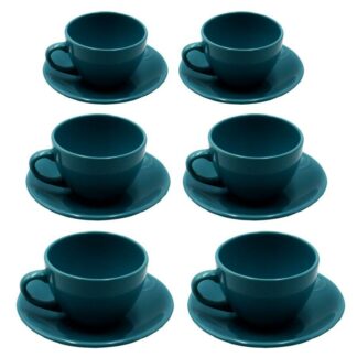 Tazza the set 6 pezzi romeo turchese c/piattino