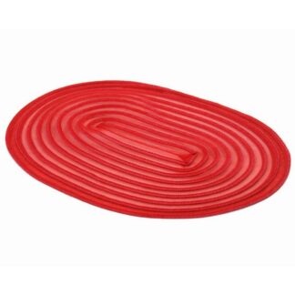 Tovaglietta sintetica rossa ovale cm45xh30