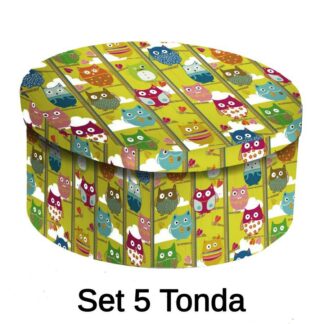 Scatola cartone 1-5 gufi cmø40,5x17,8