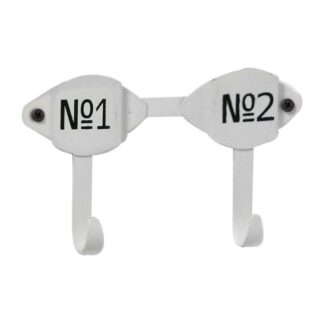 Appendino metallo 2 posti bianco chiavicm16,5x10x3