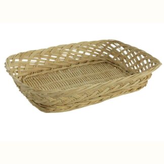 Cestina vimini naturale griglia rettangolare cm28x24h6