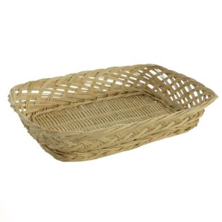 Cestina vimini naturale griglia rettangolare cm37x28h7