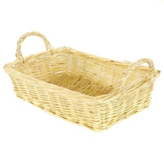 Cestina vimini naturale rettangolare cm34x22h8/13